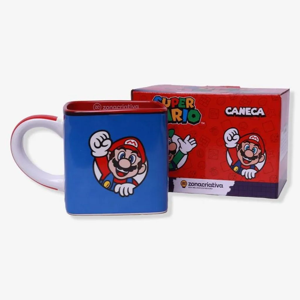 Caneca Cubo Super Mario 300ml Zona Criativa