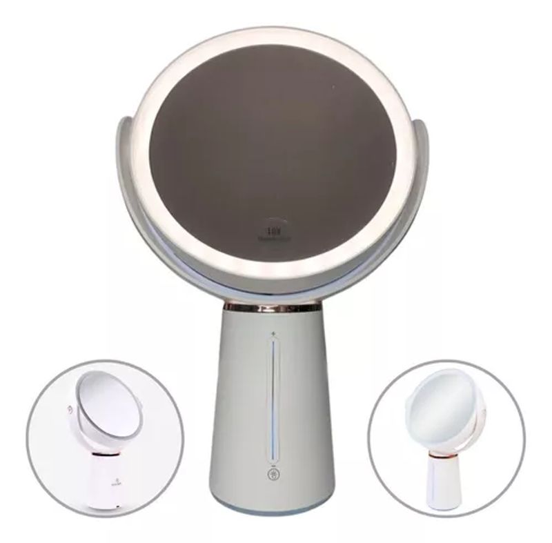 Espelho Duplo com Led Aumento 10x