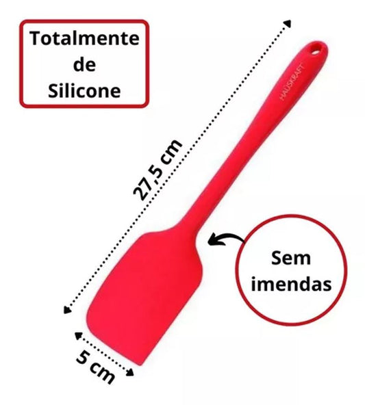 Espátula Pão Duro Vermelha 27cm