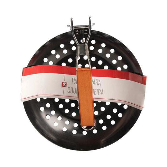 Grelha para Churrasqueira com Cabo Dobrável Redonda 28cm