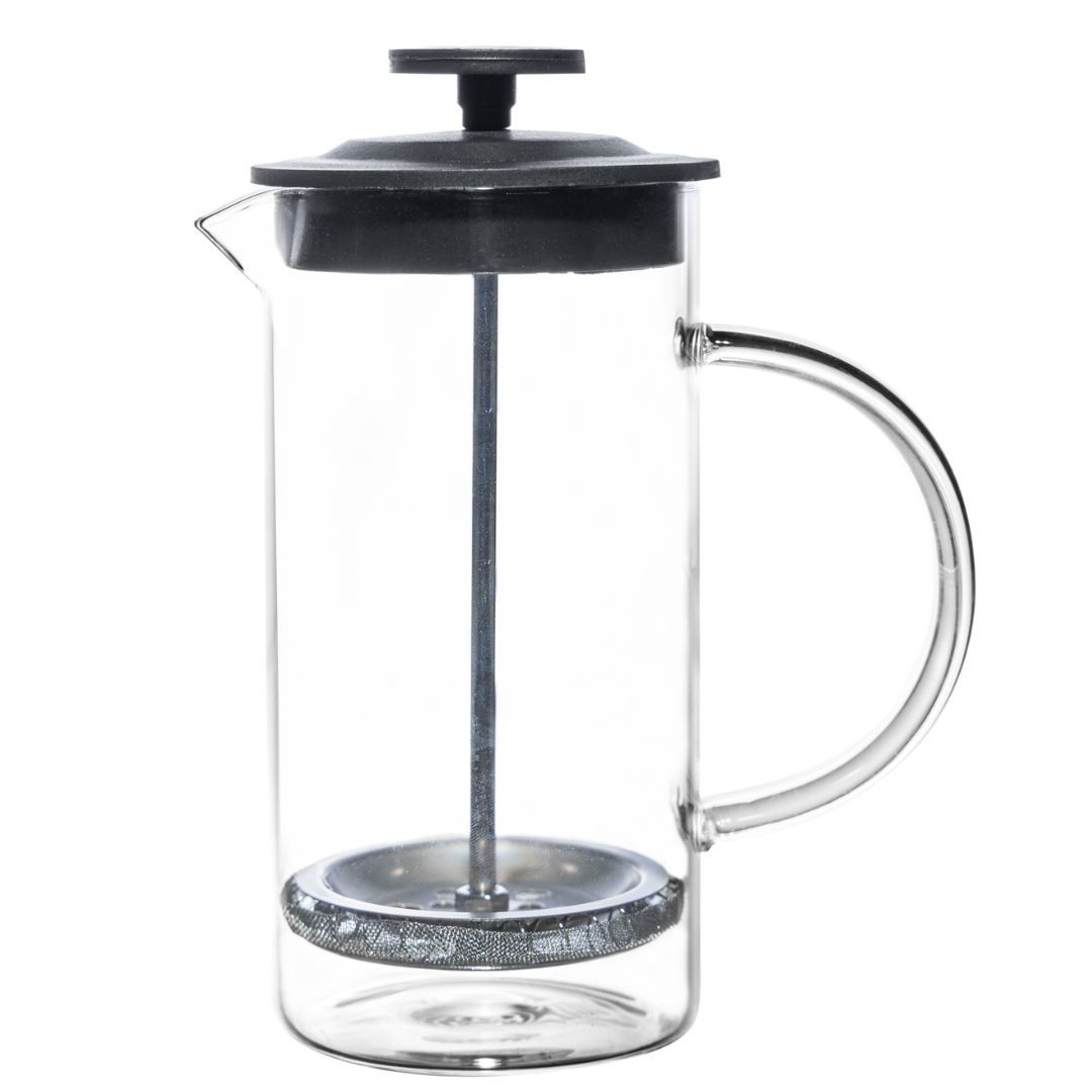 Cafeteira Francesa Com Prensa Em Vidro Com Tampa Preta 400ml Lyor