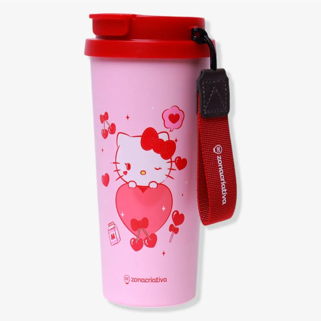 Copo Baker Térmico com Canudo Hello Kitty 500ml Zona Criativa