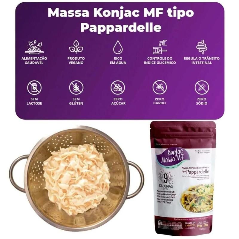 Massa Konjac Tipo Pappardelle 270g Konjac Massa MF
