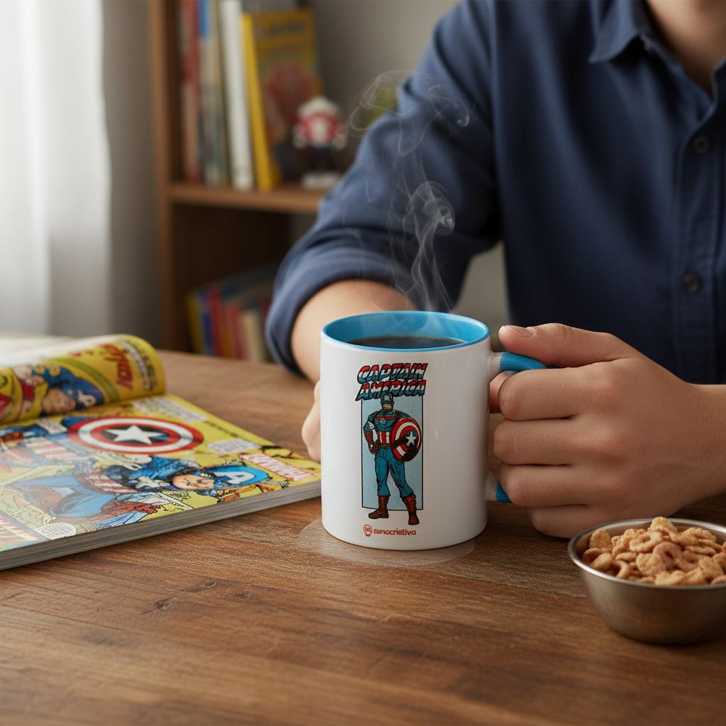 Caneca Pop Capitão América 350ml Zona Criativa