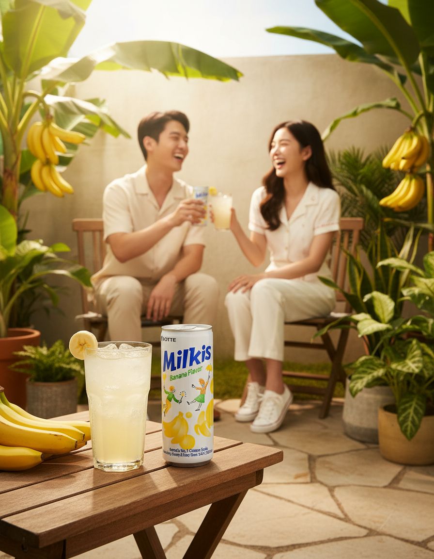 Bebida Gaseificada Sabor Banana 250ml Milkis