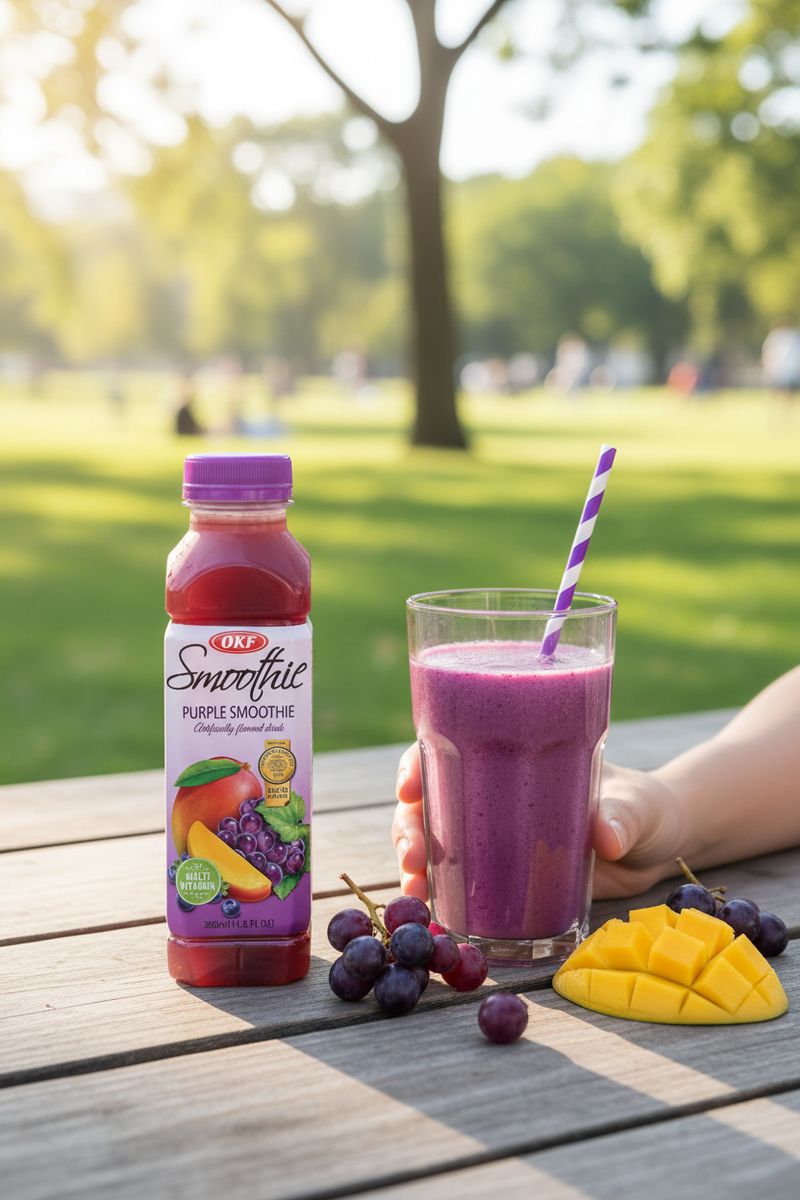 Suco Smoothie Sabor Manga e Uva 500ml OKF