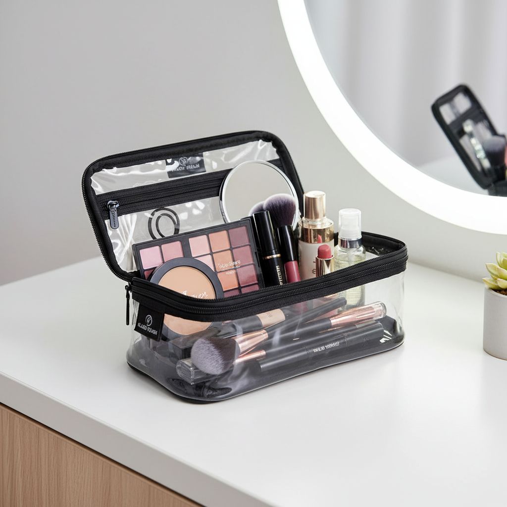 Necessaire Crystal com Porta Transparente Klass Vough