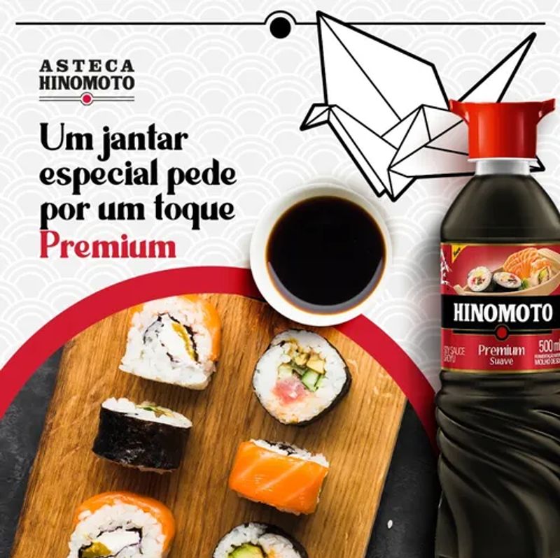 Molho de Soja Premium 500ml Hinomoto