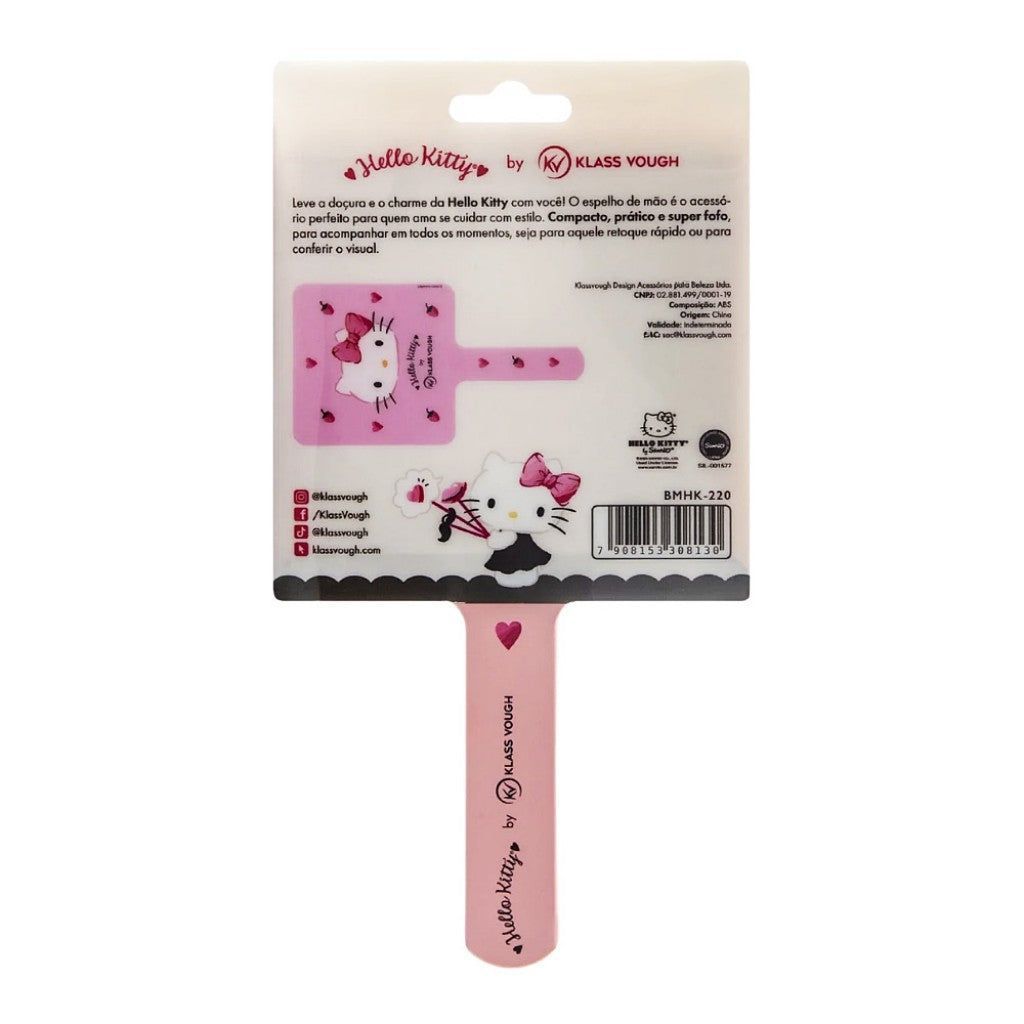 Espelho de Mão Rosa Hello Kitty Klass Vough