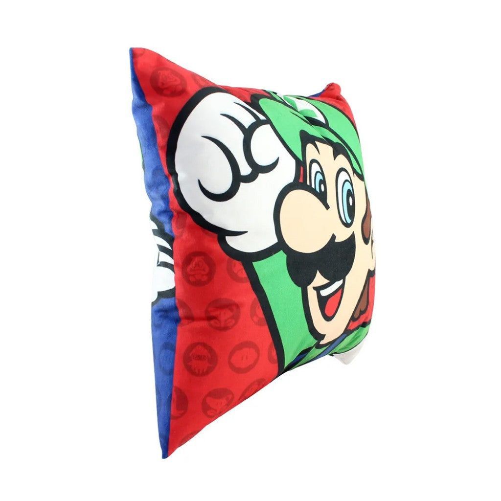 ALMOFADA FIBRA VELUDO 40X40CM SUPER MARIO 10063797 ZONA CRIATIVA