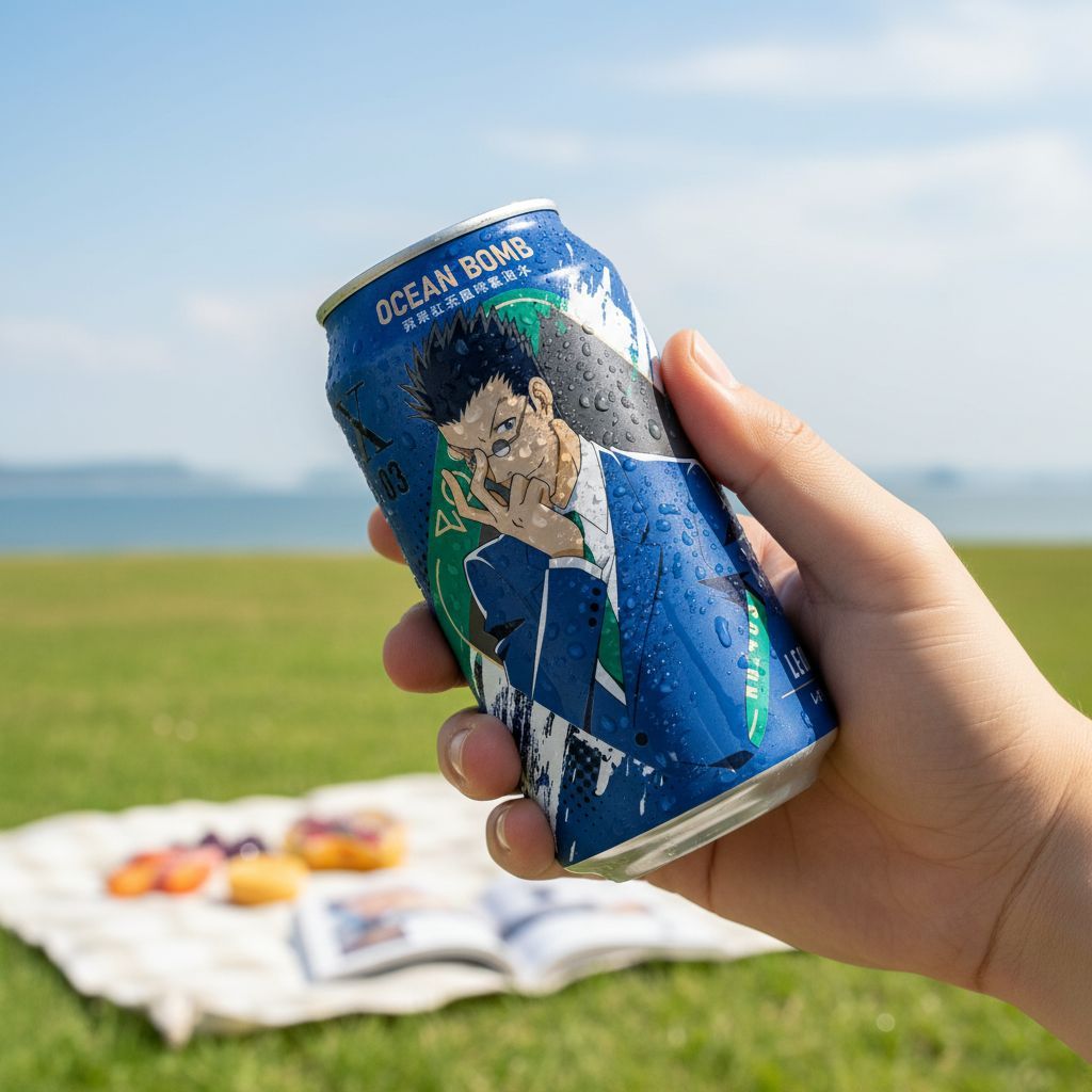 Refrigerante Sabor Chá Preto e Maçã Hunter x Hunter 330ml Ocean Bomb