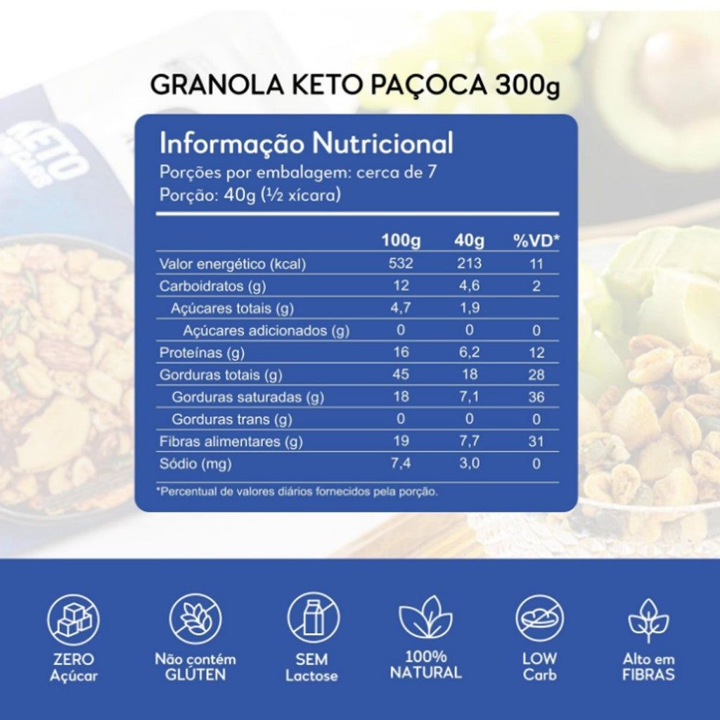 GRANOLA AUSTRALIA KETO PACOCA 300G HARTS NATURAL