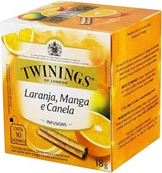 Chá Laranja, Manga e Canela com 10 Sachês 18g Twinings