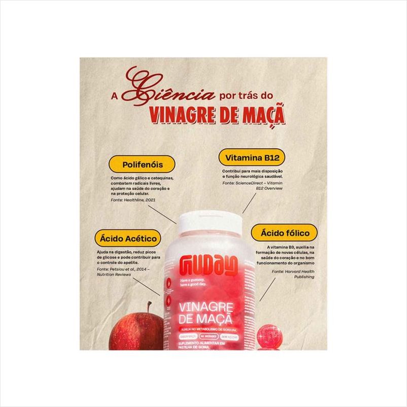 Vinagre de Maçã Gummies 60un