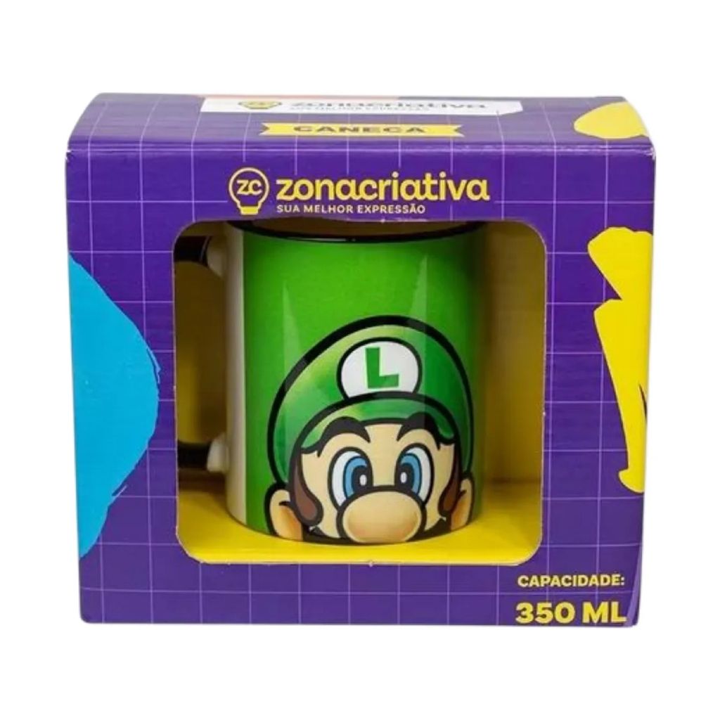 Caneca Pop Luigi Face 350ml Zona Criativa