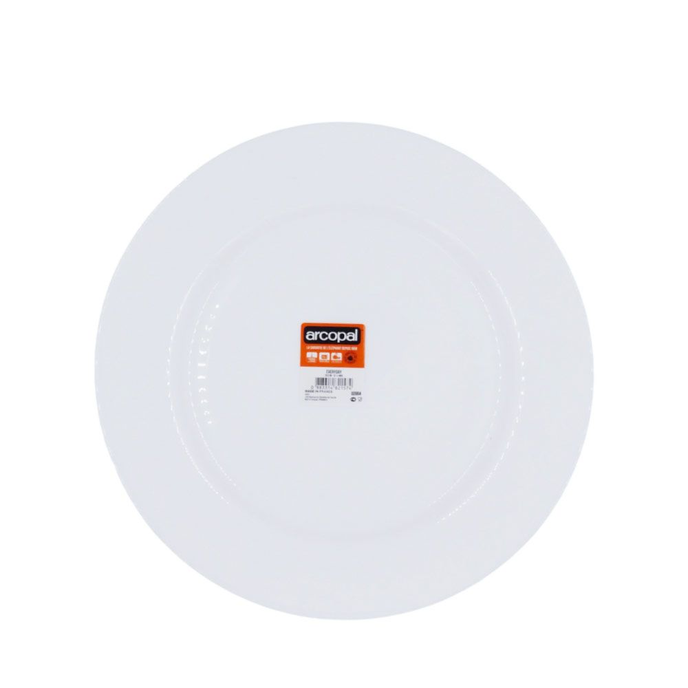 Prato Raso De Vidro Opalino Everyday Branco 26,5cm Lyor