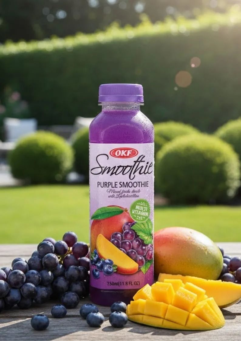 Suco Smoothie Sabor Manga e Uva 500ml OKF