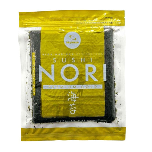 Alga Nori Sushi Premium Gold 50 Folhas Tokyo Foods