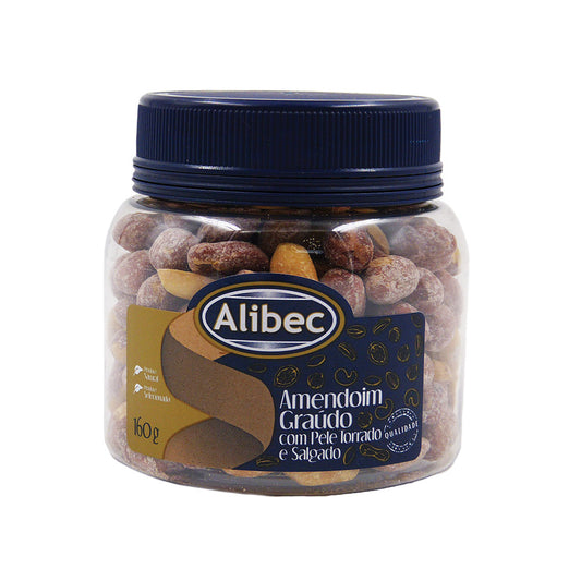 Amendoim Graúdo com Pele Torrado e Salgado 160g