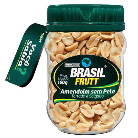 Amendoim Sem Pele Torrado e Salgado Pote 160g Brasil Frutt