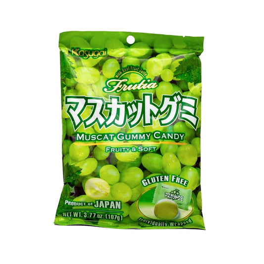 Bala de Goma Japonesa Sabor Uva Moscato 107g Kasugai