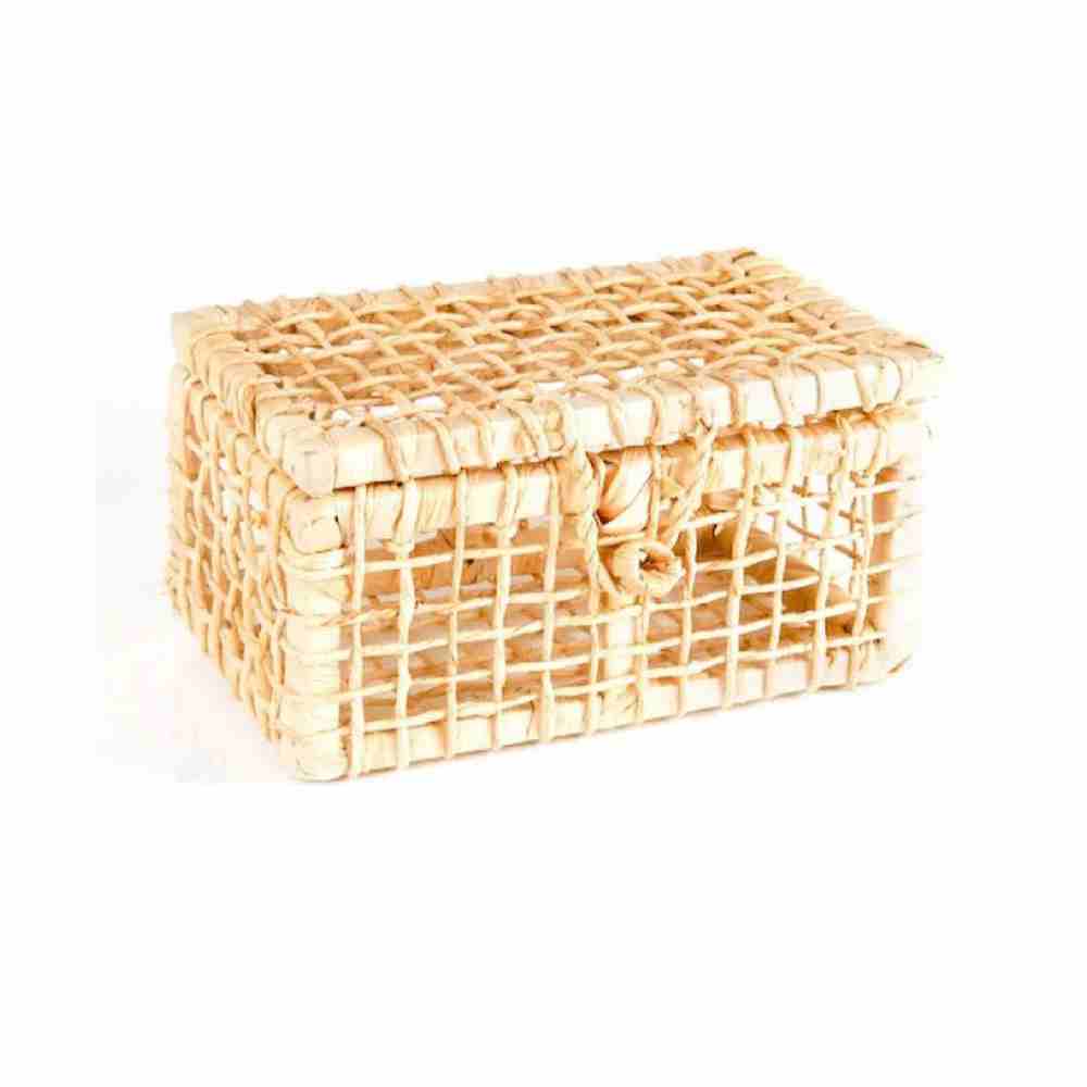Caixa Baú Palha de Milho 17x19x26cm