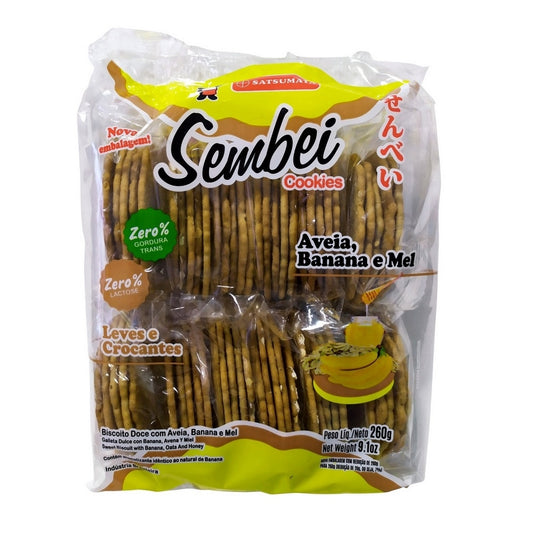 Biscoito Sembei Aveia Banana e Mel 260g