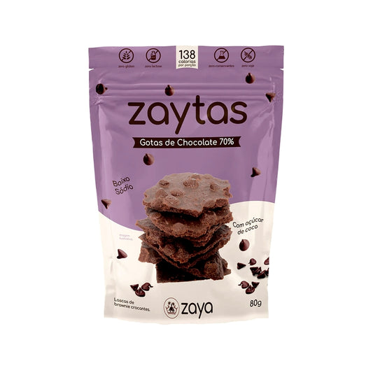 Biscoito Zaytas Gotas de Chocolate 70% 80g