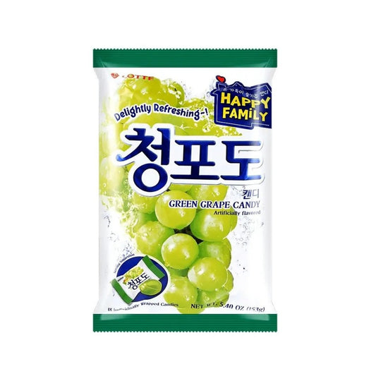 Bala Coreana Sabor Uva Verde 153g Lotte