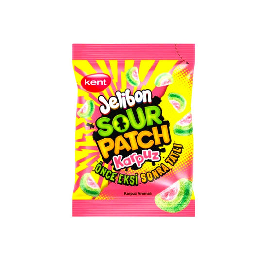 Bala Macia Azeda Sabor Melancia Jelibon Sour Patch 80g Kent