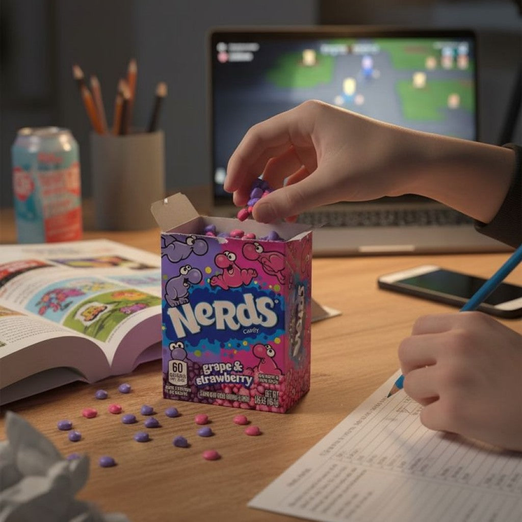 Bala Sabor Uva e Morango 46,7g Nerds