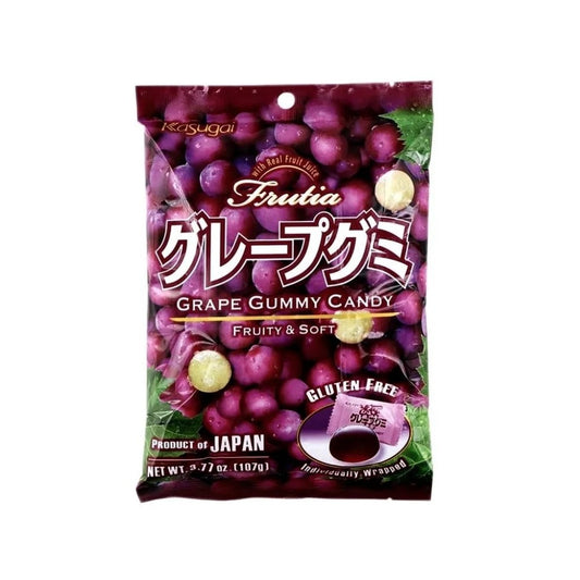 Bala de Goma Japonesa Sabor Uva 107g Kasugai