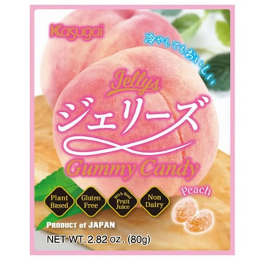 Bala De Goma Sabor Pessego 80g Kasugai