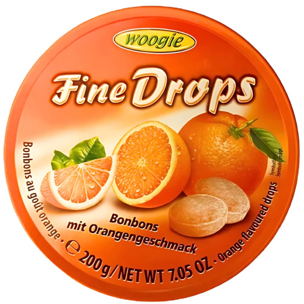 Balas de Laranja Lata 200g Woogie