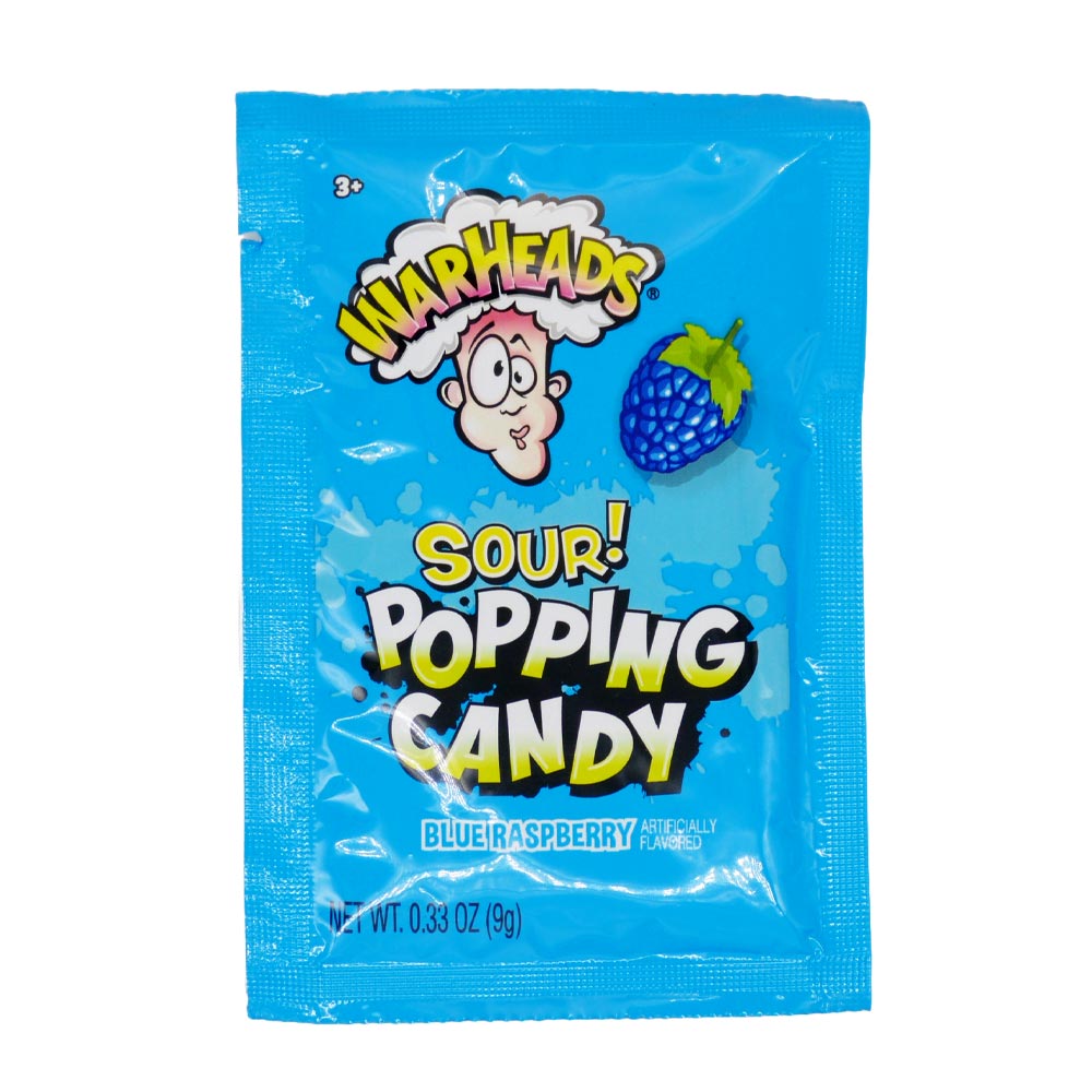 Balas Explosivas Sour Pop Candy Blue Raspberry 9g