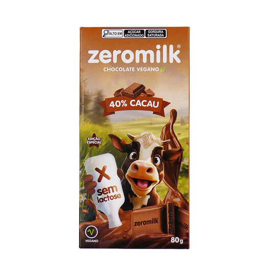 Barra de Chocolate 40% Cacau Zero Lactose 80g
