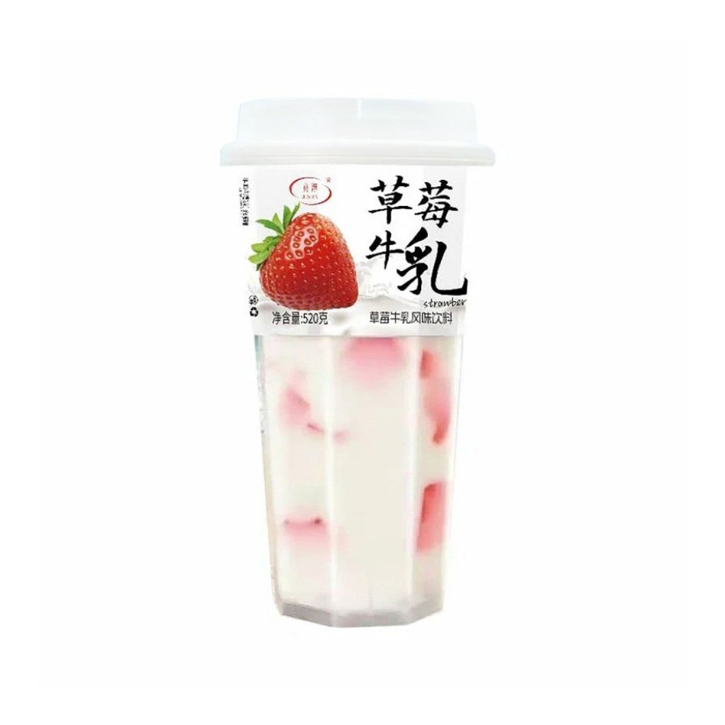 Bebida Sabor Leite de Morango 520ml Zhenchun