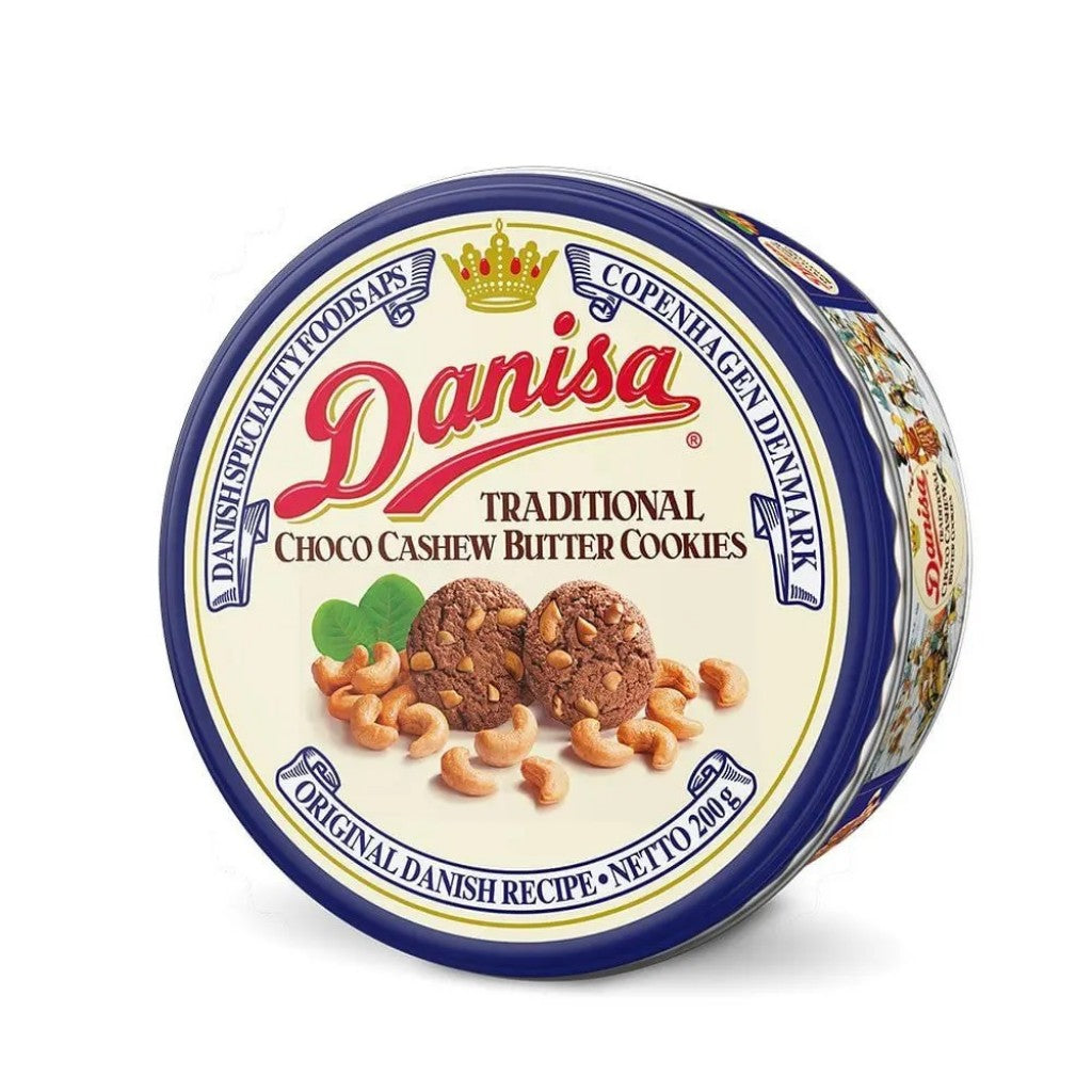 Biscoito Amanteigado Sabor Chocolate e Castanha De Caju 200g Danisa