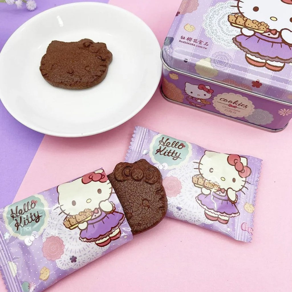 Biscoito Cookies Sabor Chocolate Hello Kitty 65g Red Sakura