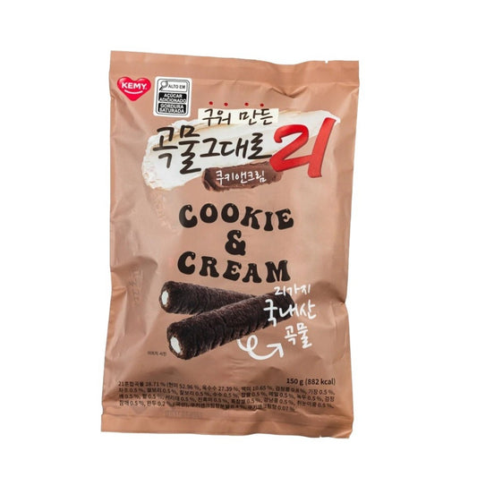 Biscoito Crispy Roll Cookie Cream 150g Kemy