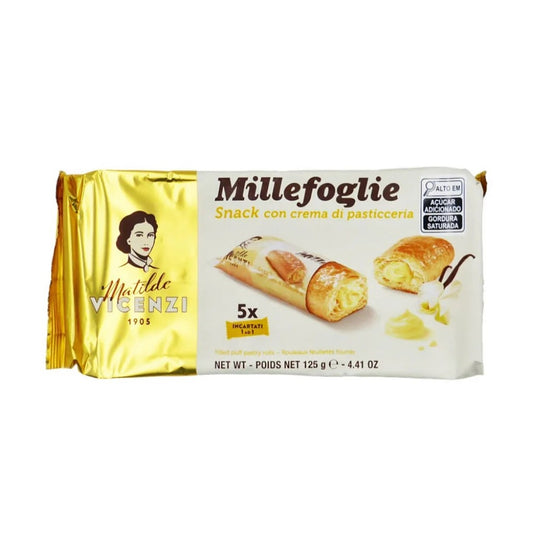 Biscoito Folhado Recheado Com Creme De Confeiteiro 125g Matilde Vicenzi