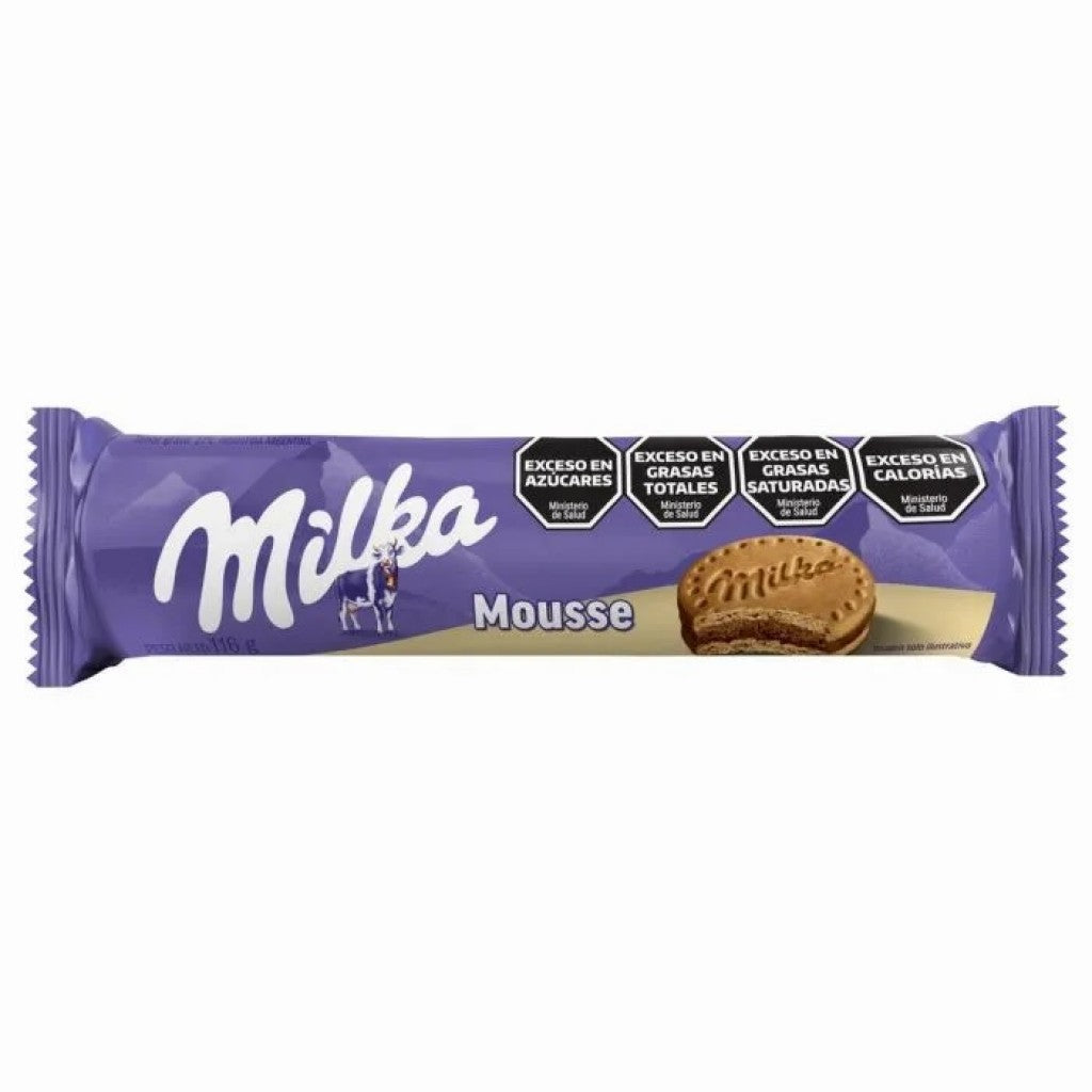 Biscoito Recheado de Mousse de Baunilha 124g Milka