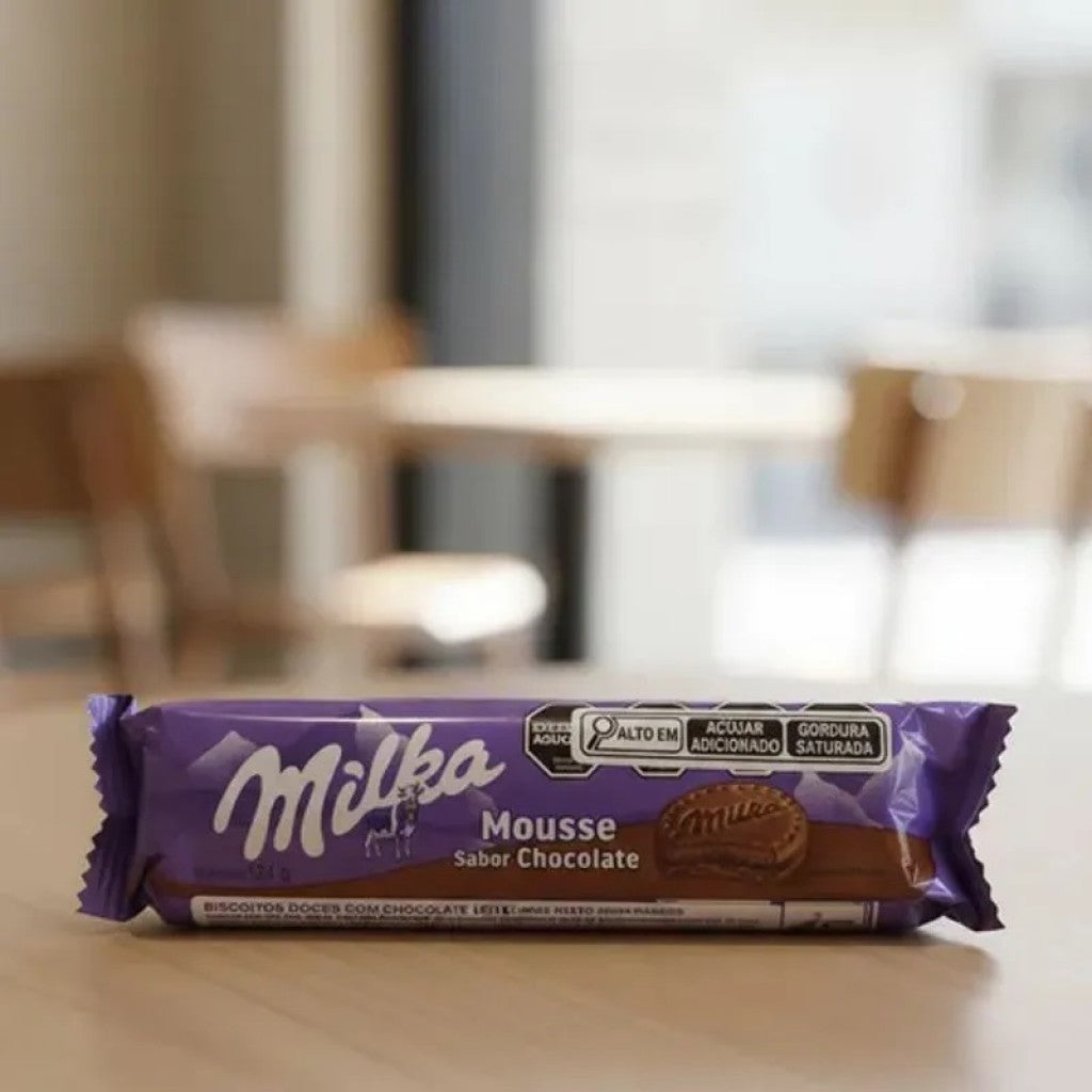 Biscoito Recheado de Mousse de Chocolate 124g Milka