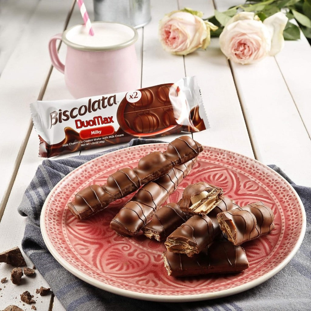 Biscoito Wafer de Chocolate Recheado com Creme DuoMax 44g Biscolata