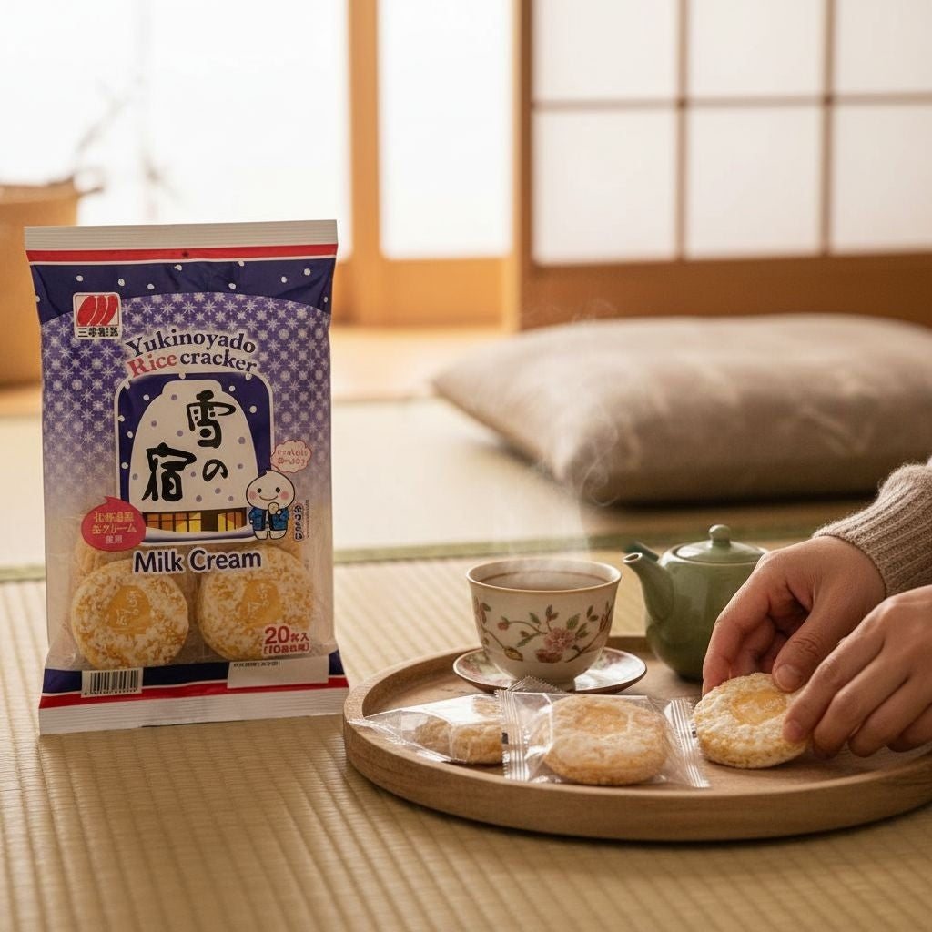 Biscoito de Arroz Yukinoyado Milk Cream 129,4g Sanko