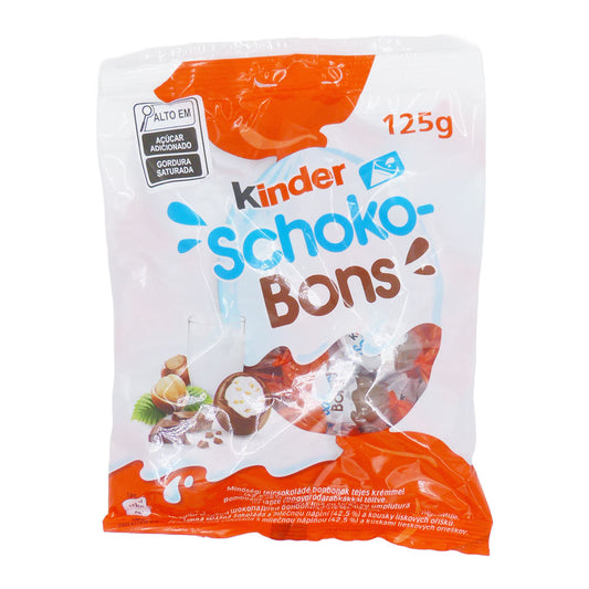 Bombons com Recheio de Leite e Grãos de Avelã 125g