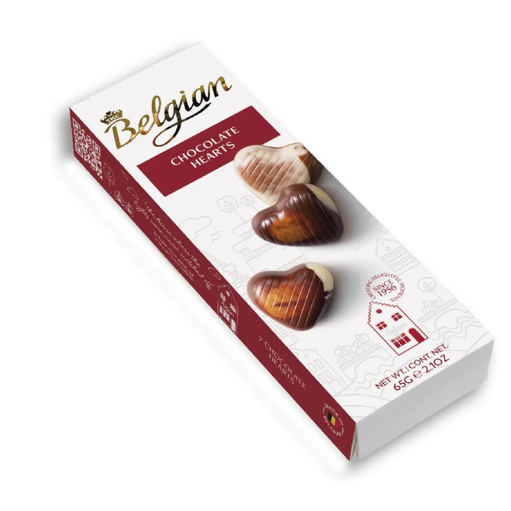 Bombons de Chocolate Hearts 65g Belgian