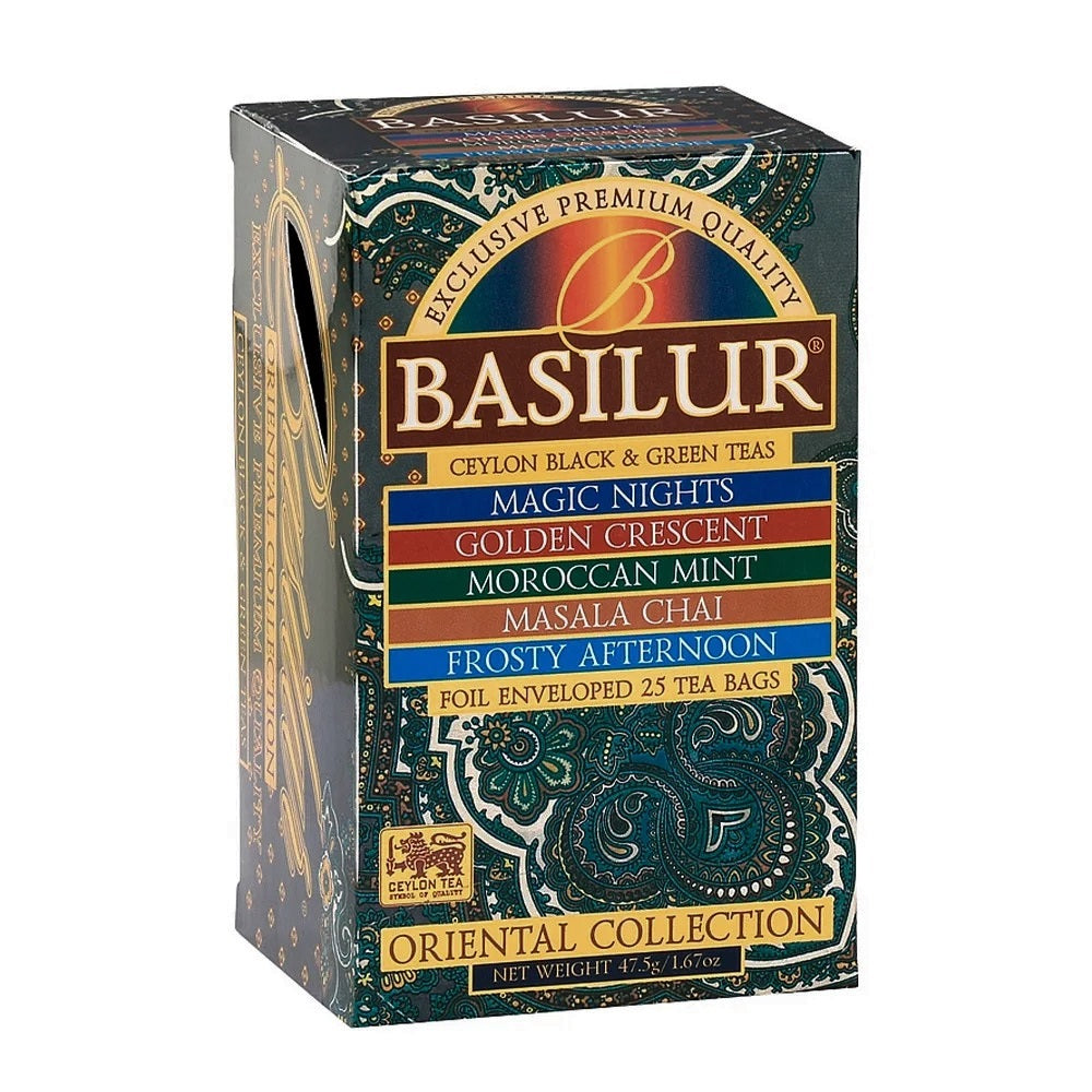 Chá Verde e Preto do Ceilão Sabores Sortidos Oriental Collections 47,5g