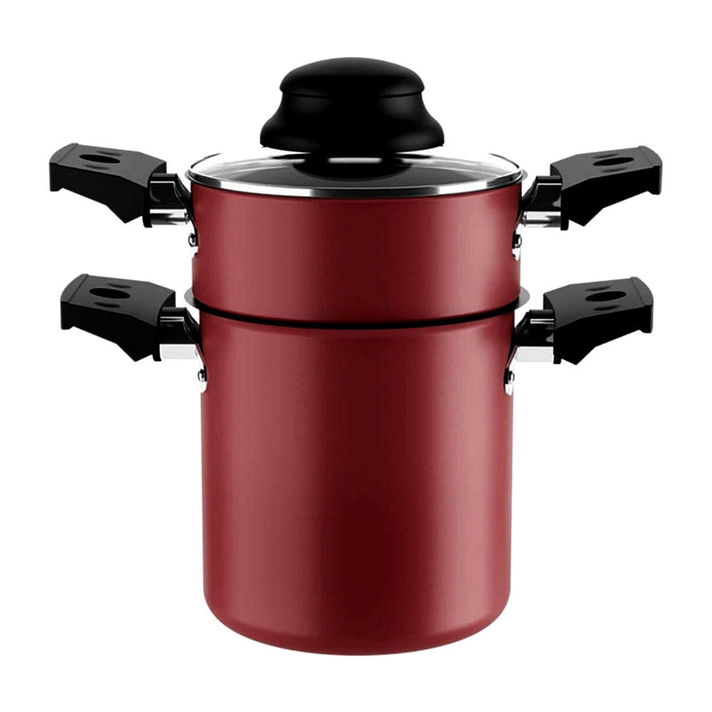 Cuzcuzeira Antiaderente Cereja 10cm 800ml Brinox