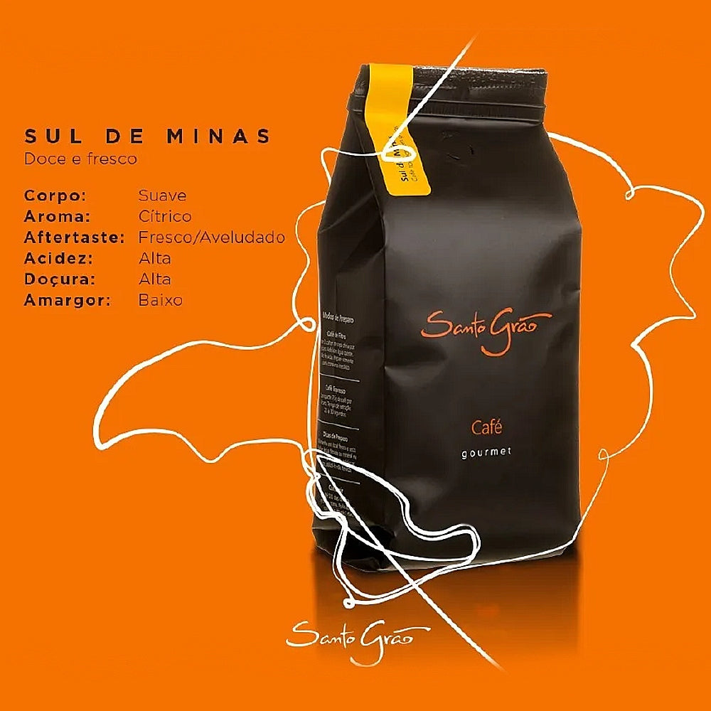 Café Especial Sul de Minas Grão 500g Santo Grão VENC. 16/12/25